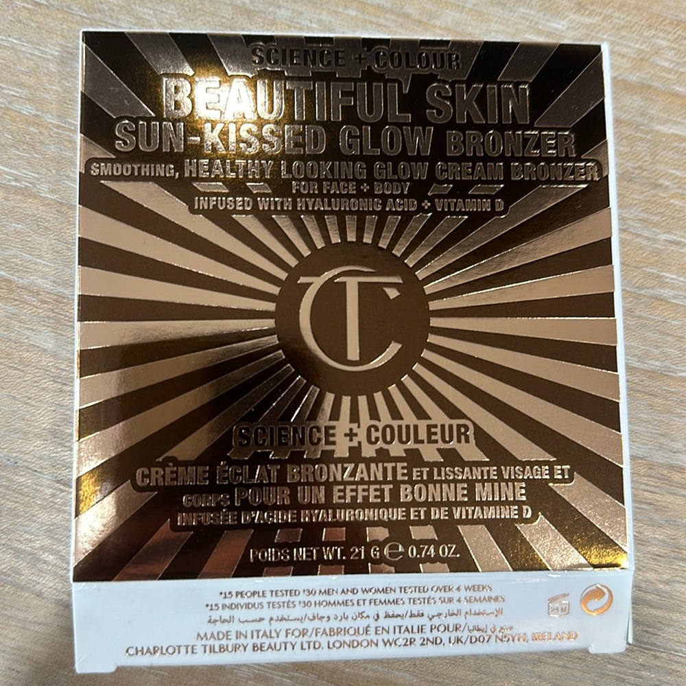 Charlotte Tilbury fair color 1 beautiful skin sunkissed glow bronzer
